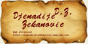 Đenadije Zekanović vizit kartica